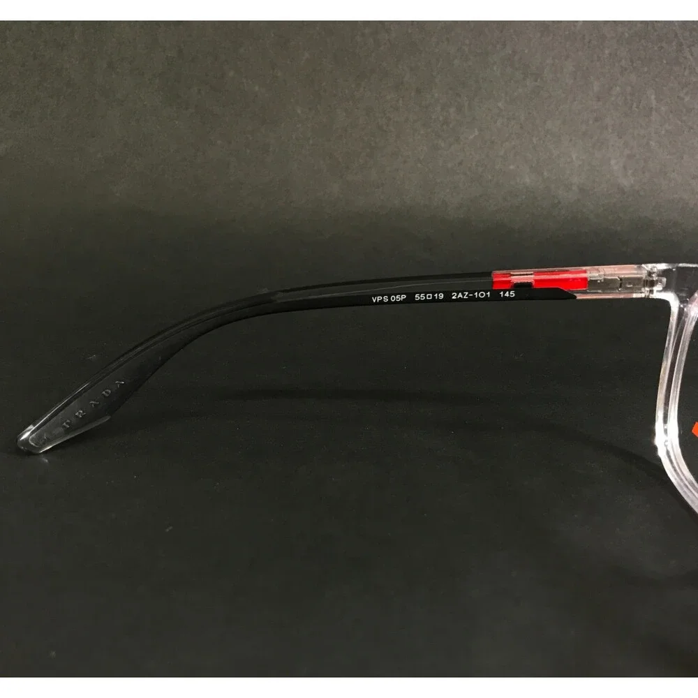 Prada Linea Rossa Eyeglasses Frames VPS05P 2AZ-1O1 Crystal Black 55-19-145